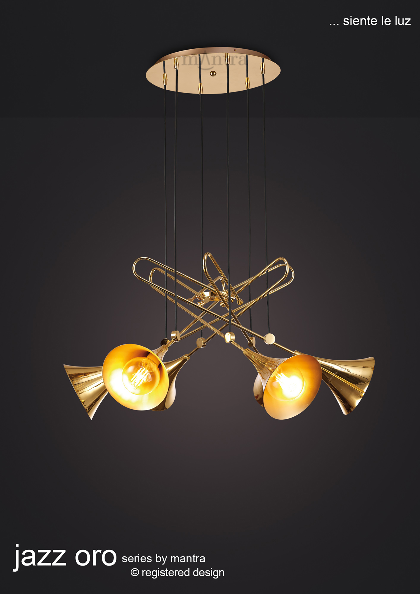 Jazz Oro Ceiling Lights Mantra Single Pendant Jazz Oro Ceiling Lights Mantra Single Pendant
